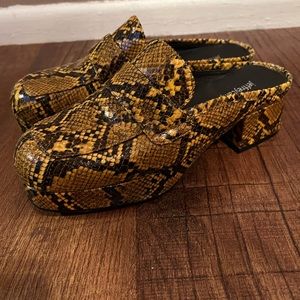 Jeffery Campbell snake skin clog